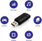 Verbatim 49062 PinStripe USB Flash Drive USB Stick 8GB Black - Image 28