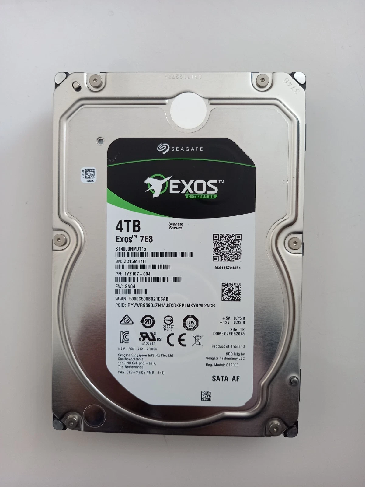 Seagate Exos ST4000NM0115 4TB SATA 3.5'' 7.2K 128MB HDD/Used-Good/100% Health - Image 4