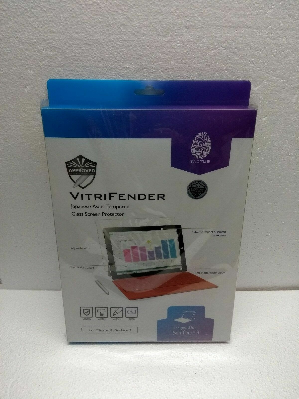 Tactus VitriFender Glass Screen Protector for Microsoft Surface Pro 3/ - Image 14