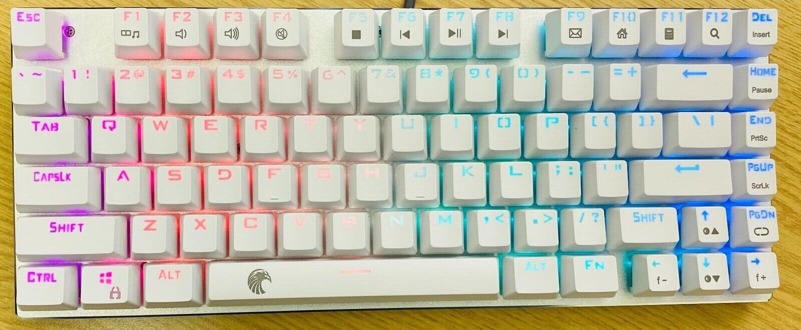 TKL Wireless Gaming Keyboard Mechanical Bluetooth & Type-C Wired Rainbow LED - Image 3