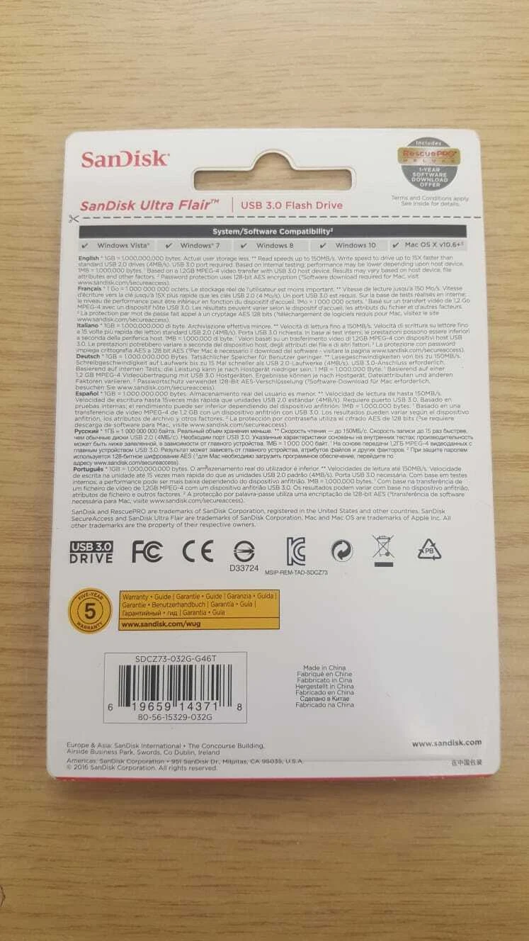 SANDISK Ultra Flair USB 3.0 Flash Drive 32GB - Image 18
