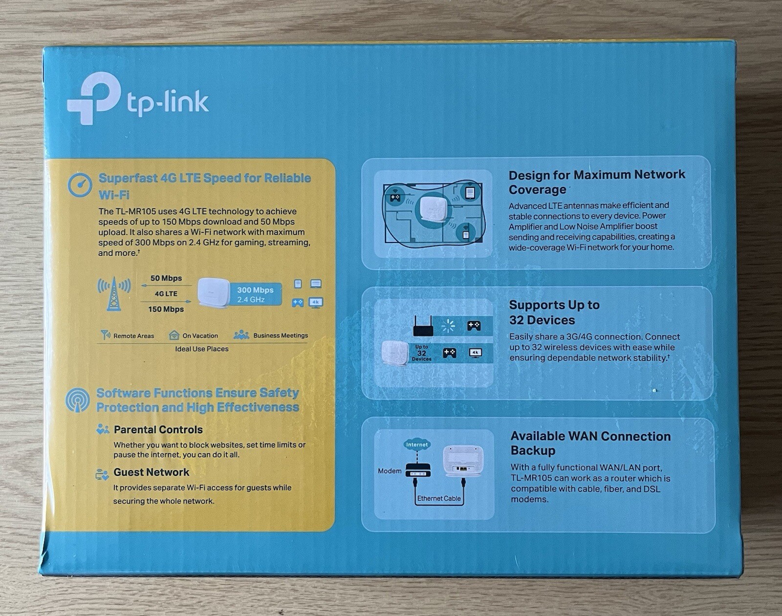 TP-Link TL-MR105 Wireless N 4G Router Nano Sim Unlocked 300Mbps Cat4 LTE Network - Image 4