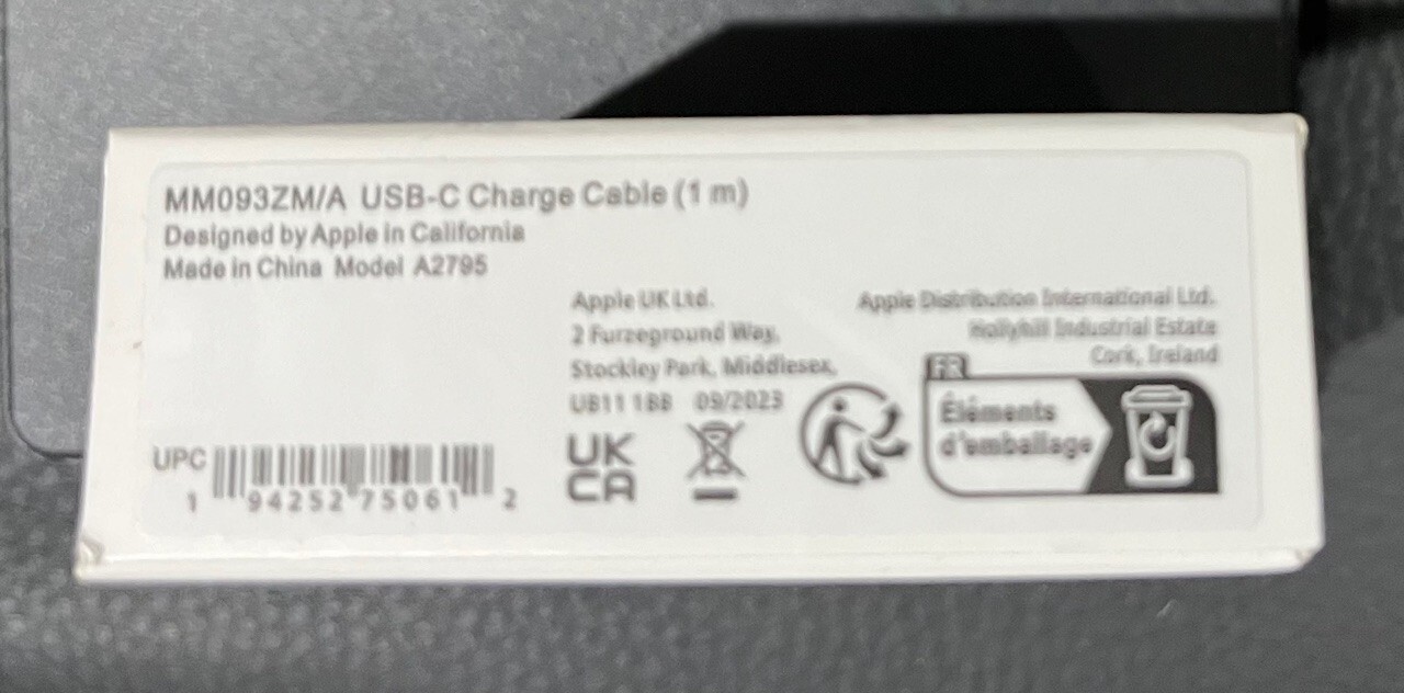 Apple 1M USB C to USB C Cable A2795 - MM093ZM/A/ Brand New-Sealed - Image 21