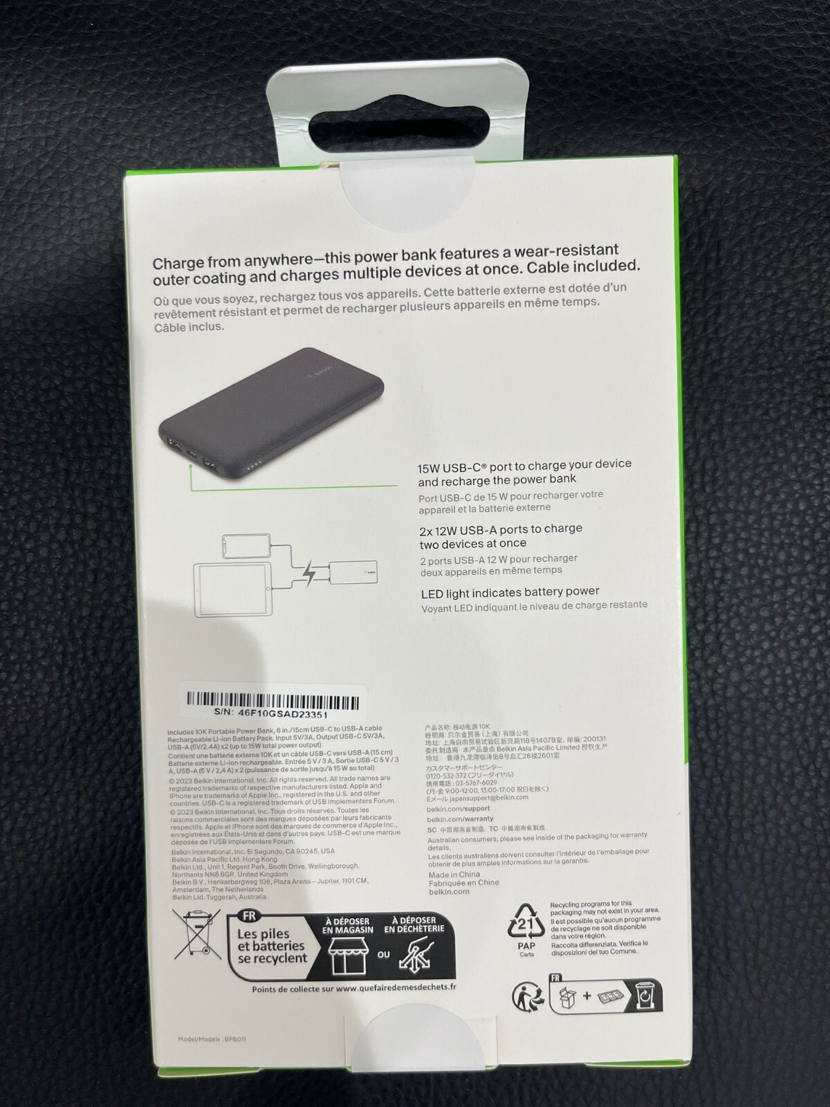 Belkin BoostCharge 10,000 mAh Portable Charger BRAND NEW SEALED/BOXED - Image 20