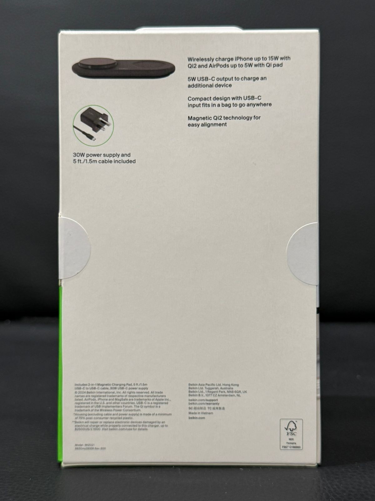 BELKIN BoostCharge Pro 2-in-1 Magnetic Wireless Charging Pad with Qi2 15W - New - Image 10