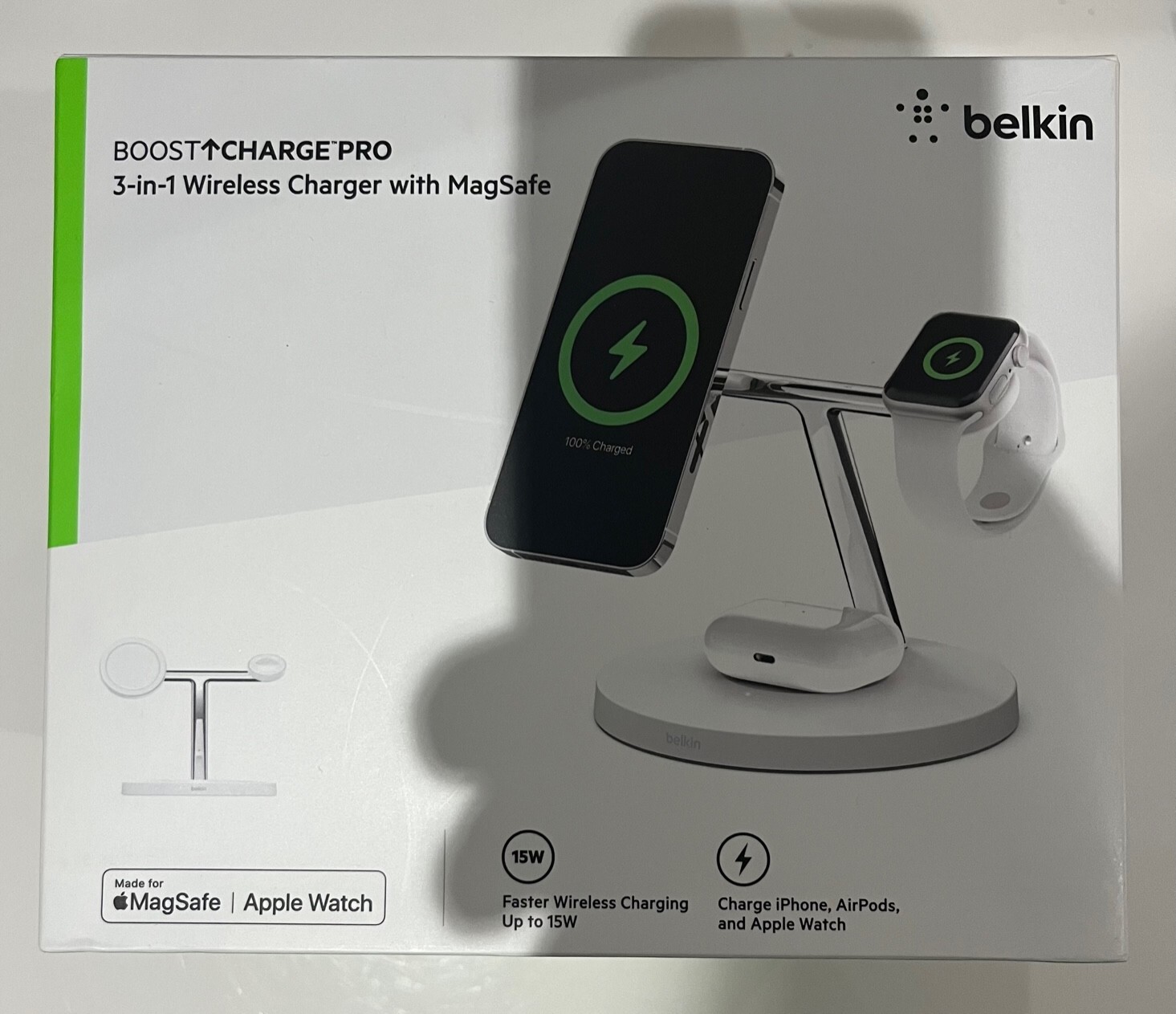 Belkin 3-in-1 MagSafe Charger Charging Dock Stand For Apple iPhone Air Pod Watch - Image 12