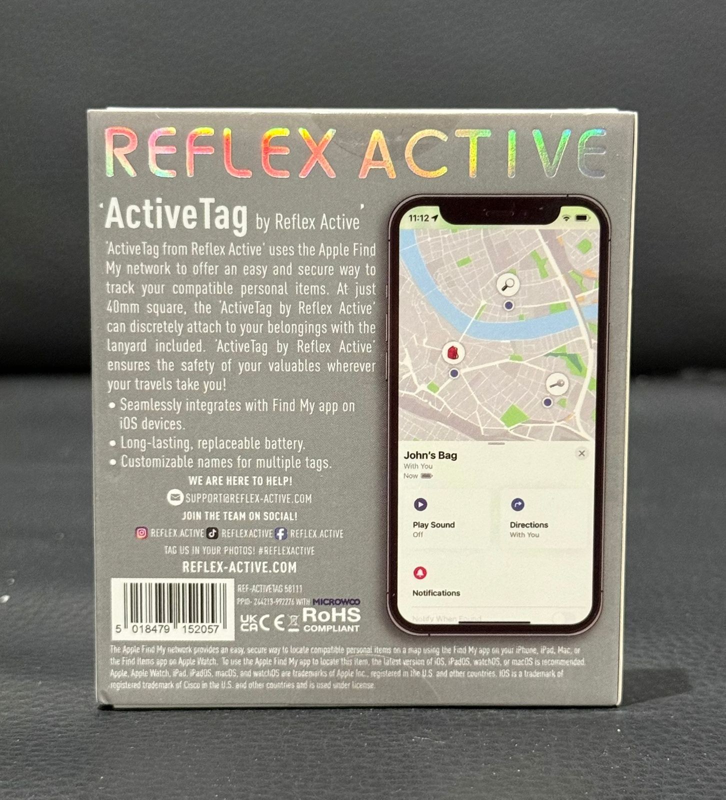 Reflex ActiveTag Smart Tracker Works With IOS - Brand New Sealed - Image 4