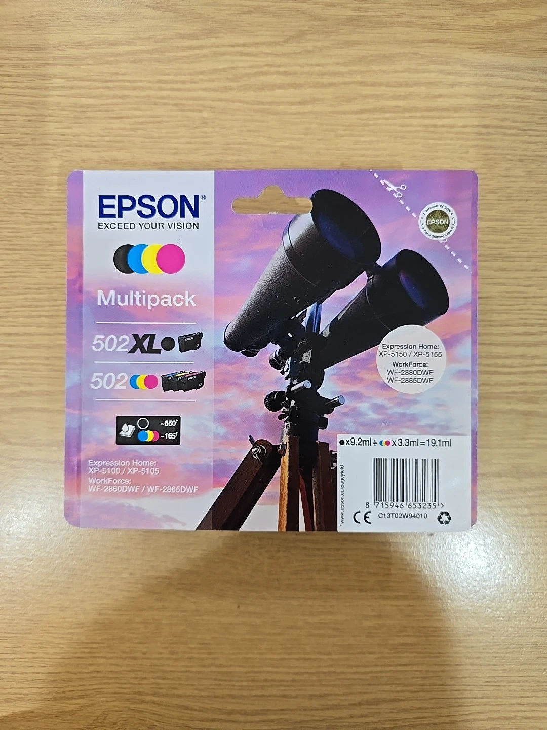 Epson Ink Cartridge Black Blue Magenta Yellow-XP-5 502 XL-Brand New Sealed - Image 15