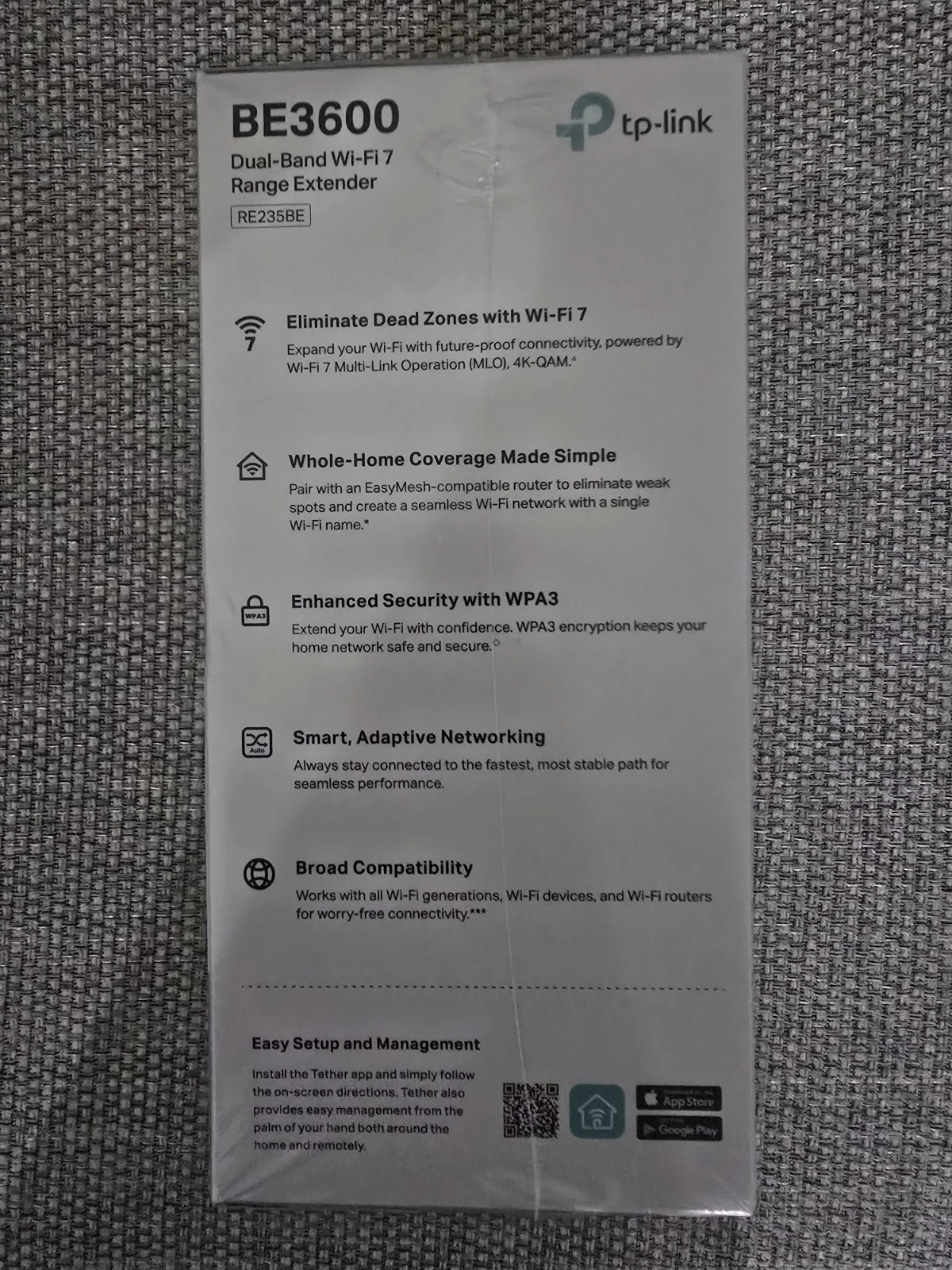 TP-Link RE235BE Wi-Fi 7 Range Extender – 3.6 Gbps Dual-Band with 2.5G Port NEW - Image 9
