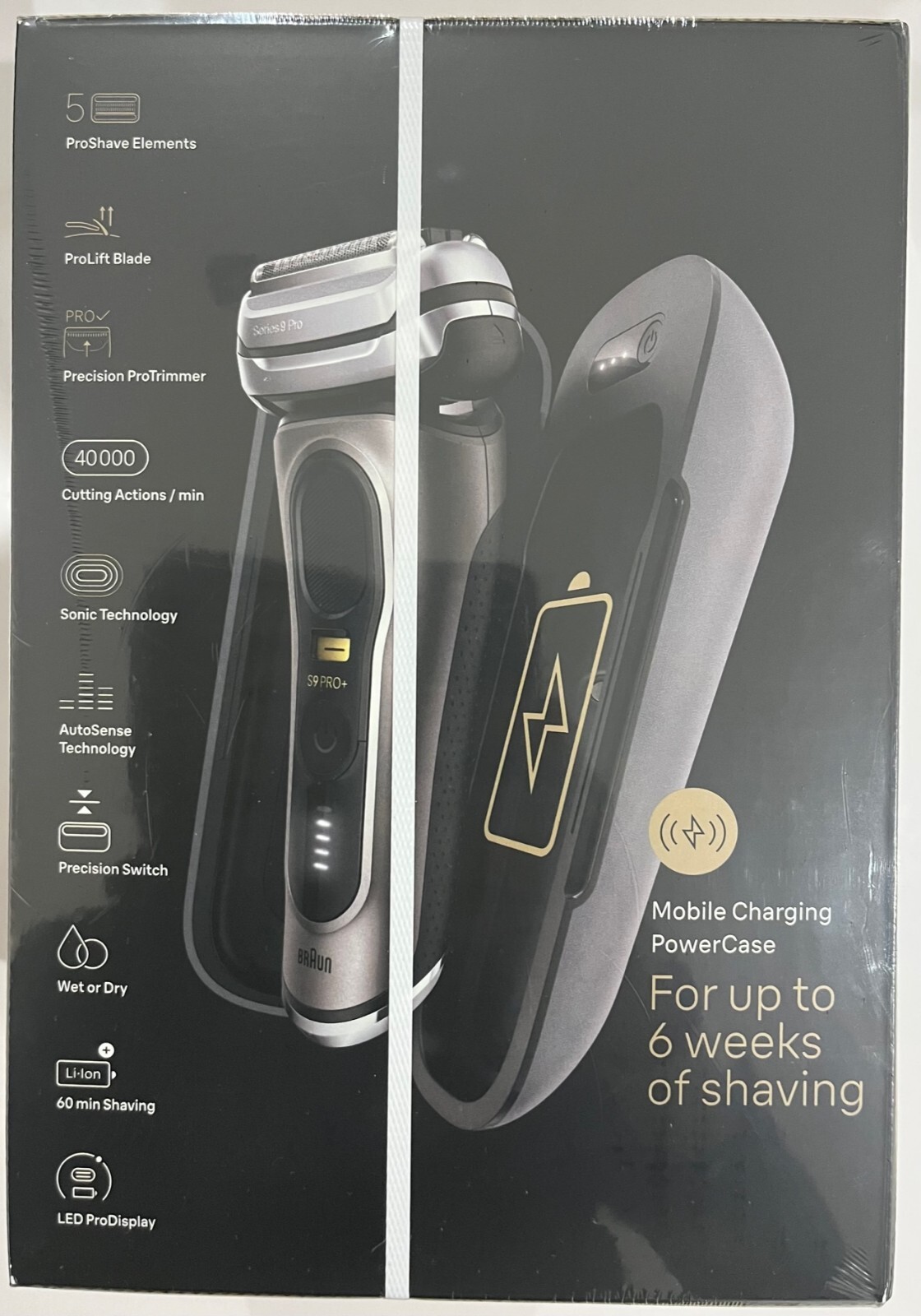 Braun Series 9 Pro Shaver with Cleaning & Charging Station & Power Case, 9575cc - Image 2