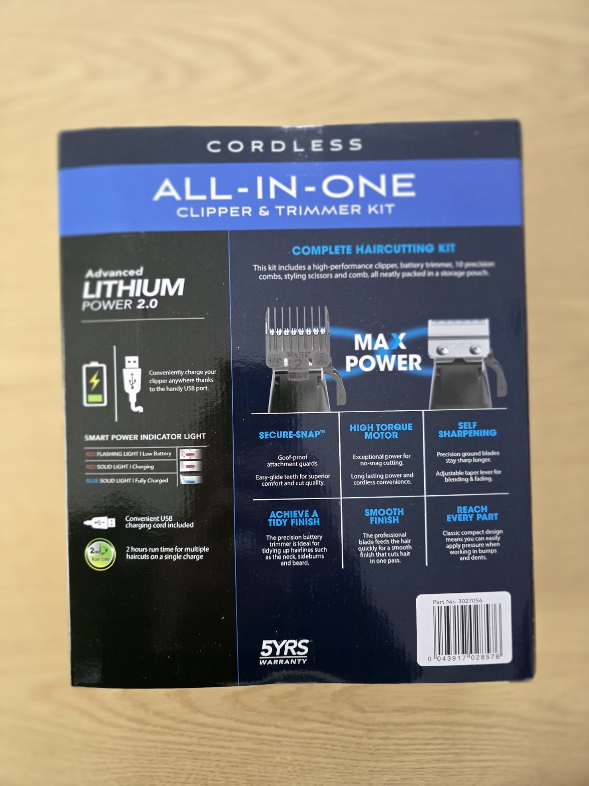 Wahl Deluxe Cordless Hair Clipper Trimmer Kit - Complete Grooming Set-Brand New - Image 20