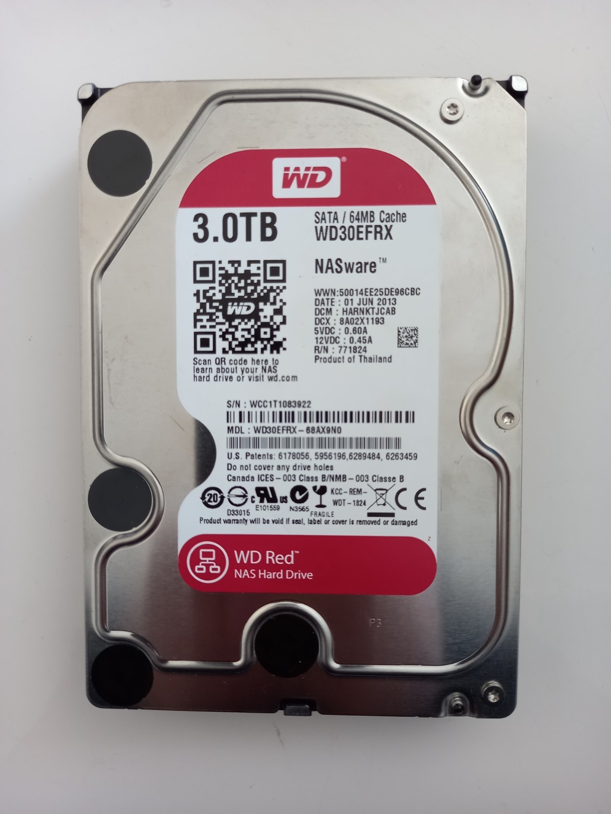 WD Red WD30EFRX 3TB SATA III 3.5" 64MB 5400RPM NAS HDD/Used-Good/100% Health - Image 12