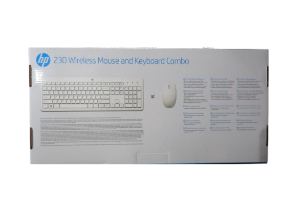HP 230 Wireless Mouse and Keyboard Set White, Full Size RF Numpad QWERTY/Sealed - Image 20