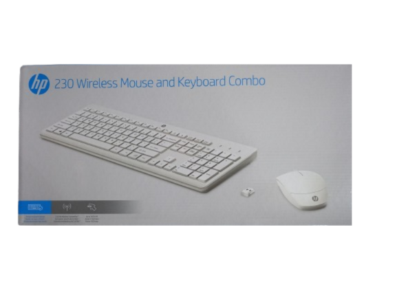 HP 230 Wireless Mouse and Keyboard Set White, Full Size RF Numpad QWERTY/Sealed - Image 25