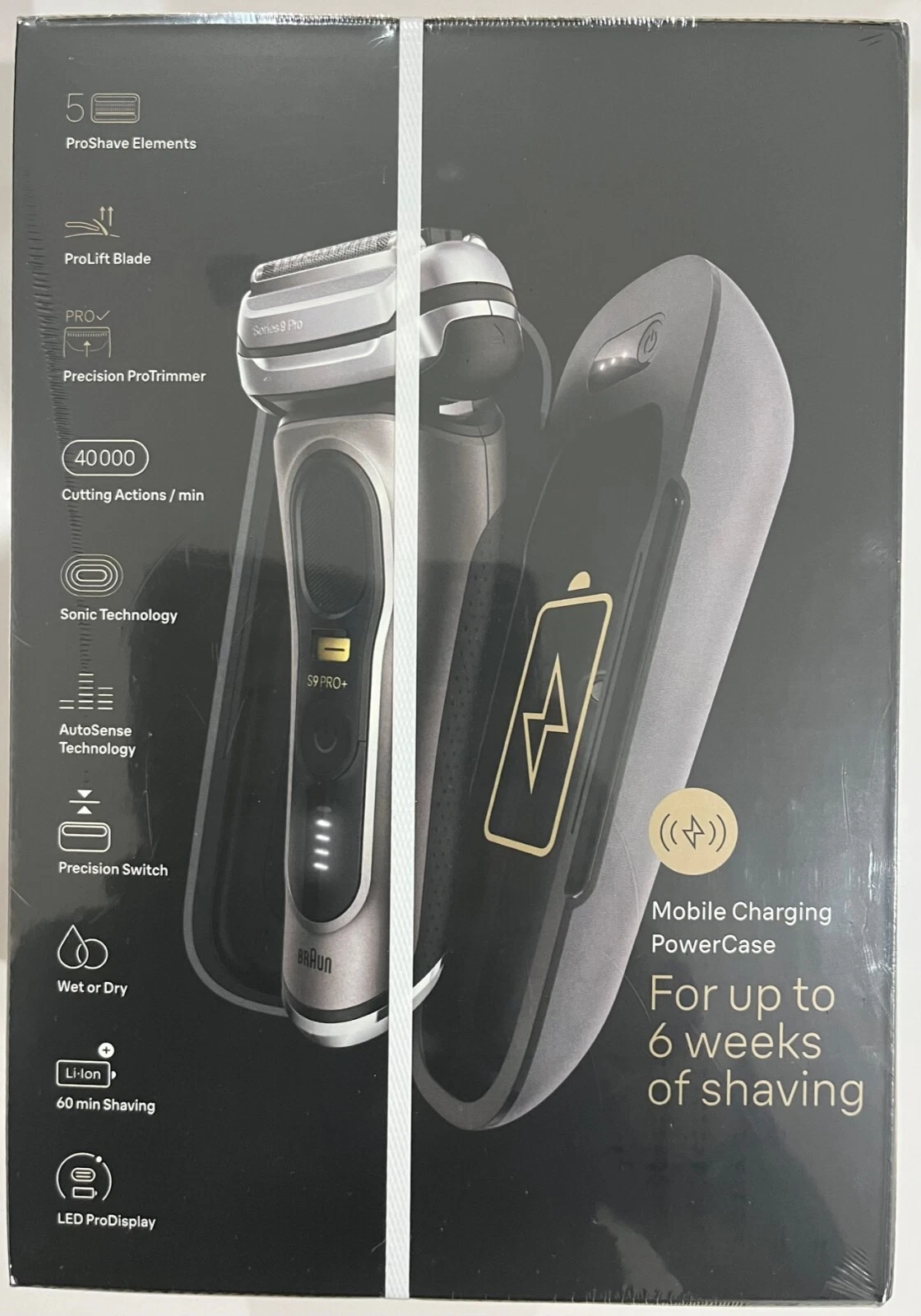 Braun Series 9 Pro Shaver with Cleaning & Charging Station & Power Case, 9575cc - Image 3