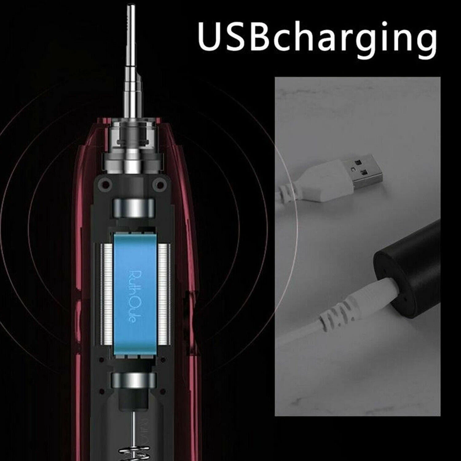 Sonic Electric Toothbrush Rechargeable 5Modes Brush 4 Heads USB-Brand New-Sealed - Image 15