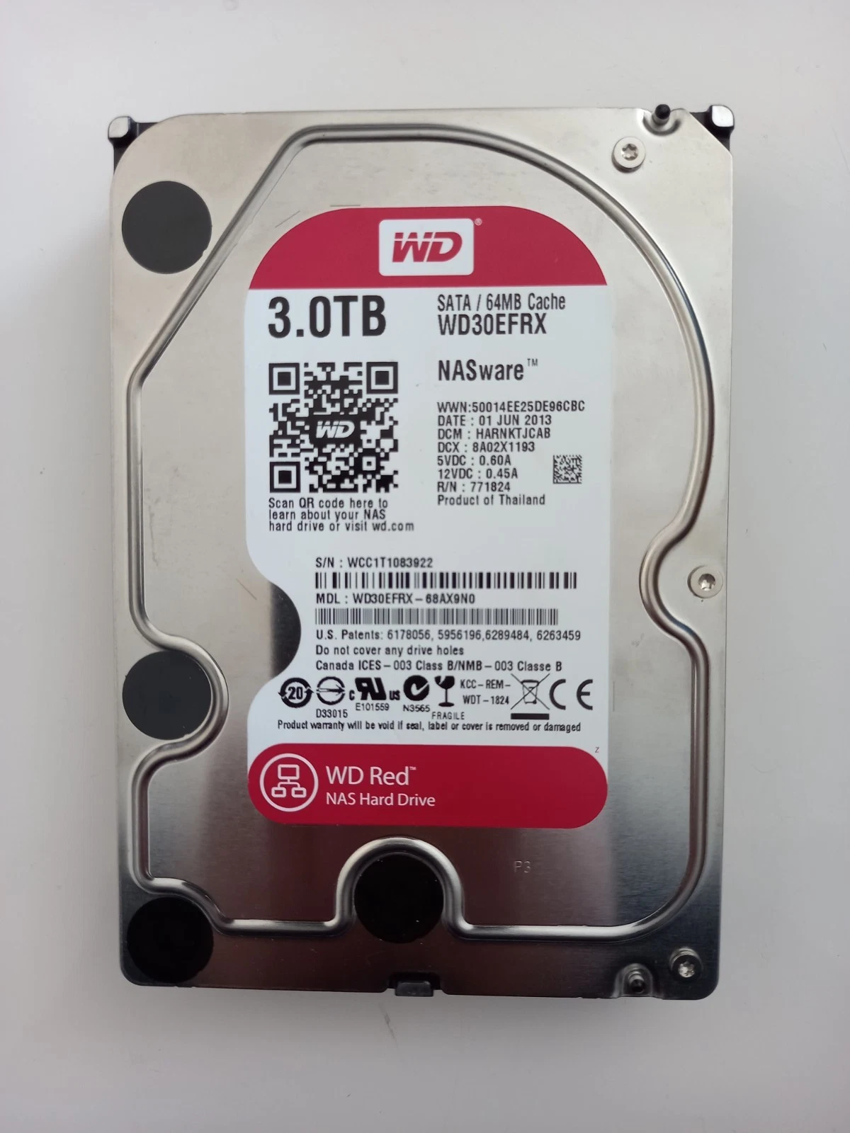 WD Red WD30EFRX 3TB SATA III 3.5" 64MB 5400RPM NAS HDD/Used-Good/100% Health - Image 13
