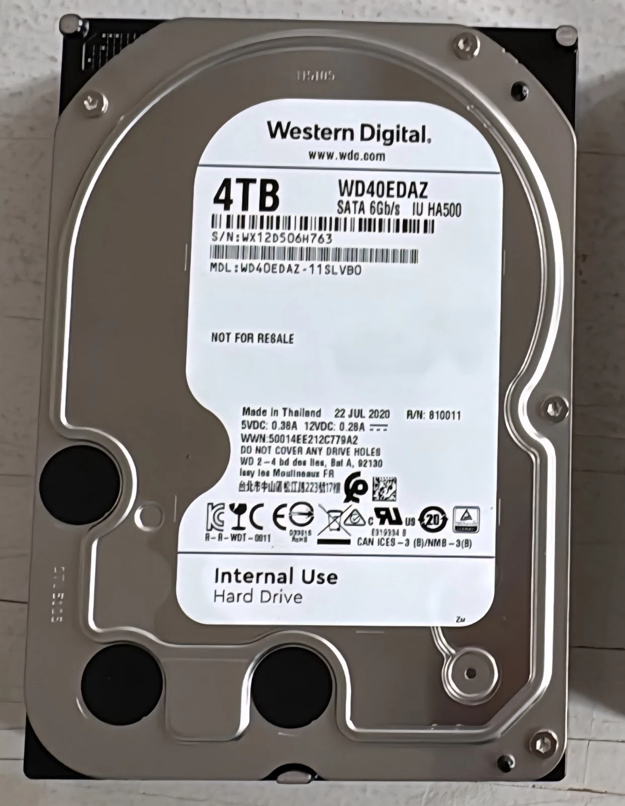 WD WD40EDAZ 4TB SATA 256MB 3.5" HD/1-3 Days Used for Checking Purpose Only - Image 3