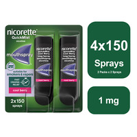 NICORETT FRESH MINT MOUTHSPRAY 1MG 2 x 150 DUO SPRAY NICOTINE NO SMOKING - Image 8