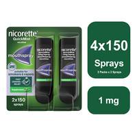 NICORETT FRESH MINT MOUTHSPRAY 1MG 2 x 150 DUO SPRAY NICOTINE NO SMOKING - Image 15