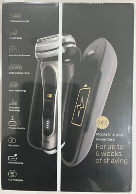 Braun Series 9 Pro Shaver with Cleaning & Charging Station & Power Case, 9575cc - Image 4