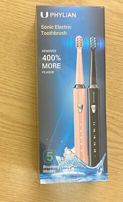 Sonic Electric Toothbrush Rechargeable 5Modes Brush 4 Heads USB-Brand New-Sealed - Image 50