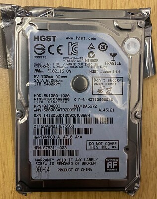 HGST 1TB 5400RPM 32MB 2.5" Internal Hard Drive 1 TB Laptop HDD - Image 11