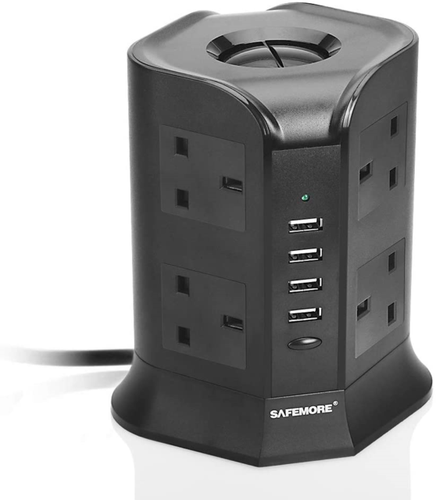 Belkin 8-Outlet Surge Protector Power Strip Wall-Mountable 8 AC Outlets 2 USB-C