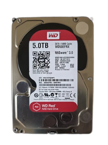 Western Digital RED WD50EFRX 5TB NAS 3.5" 5400RPM SATA HDD/Used-Good/100% Health - Image 9