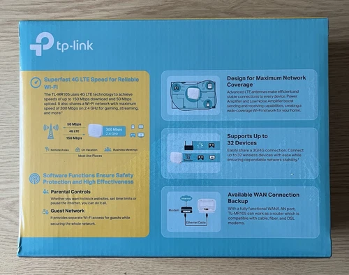 TP-Link TL-MR105 Wireless N 4G Router Nano Sim Unlocked 300Mbps Cat4 LTE Network - Image 6