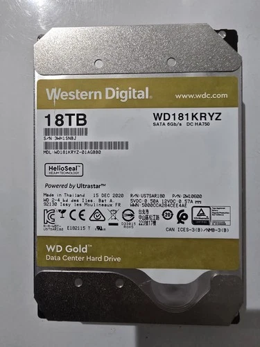 Western Digital Gold WD181KRYZ 18TB Hard drive Used-Good Health - Image 9