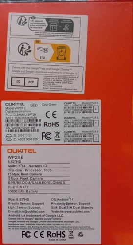 Oukitel WP28E Rugged Cell Phone 10600mAH 6.52-inch HD+ Display - Sealed - Image 11