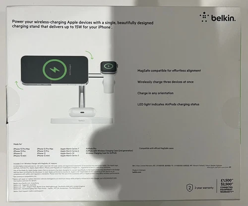 Belkin 3-in-1 MagSafe Charger Charging Dock Stand For Apple iPhone Air Pod Watch - Image 9