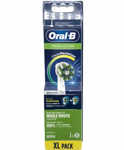 Oral-B CrossAction Power Toothbrush Heads, Precisely Angled Bristles XL Pack 5- - Image 24