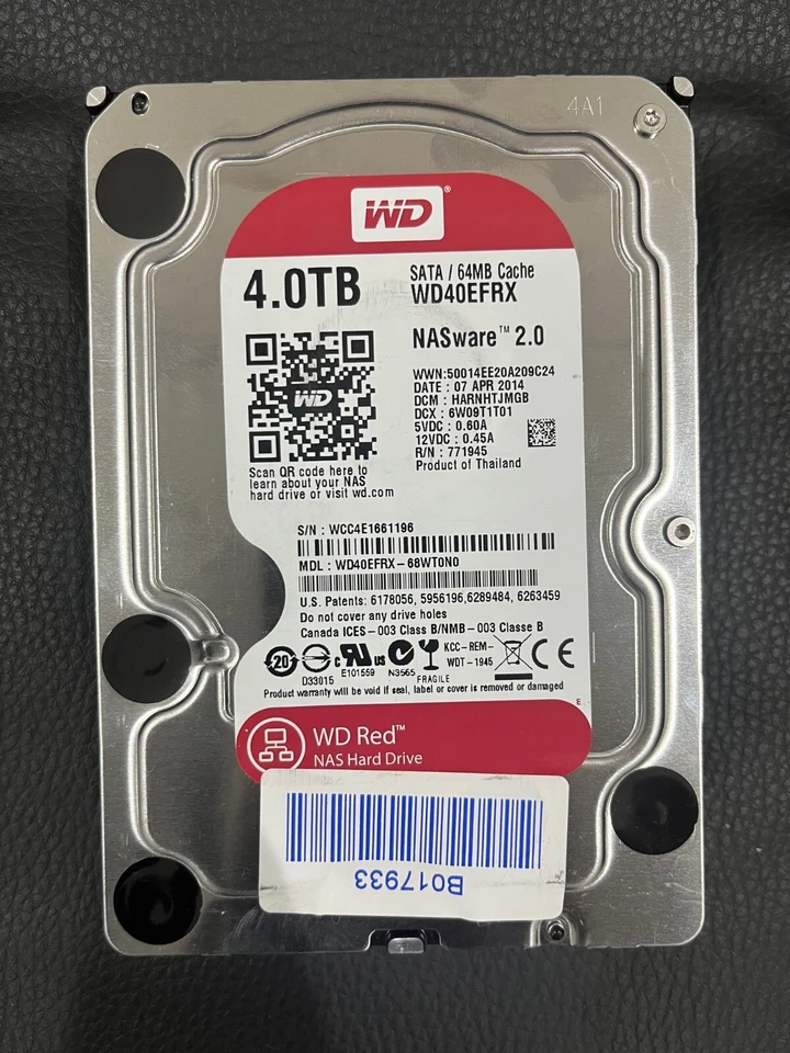 Western Digital Red WD40EFRX 4TB 3.5" SATA NASware 3.0 Used-Good Health - Image 12