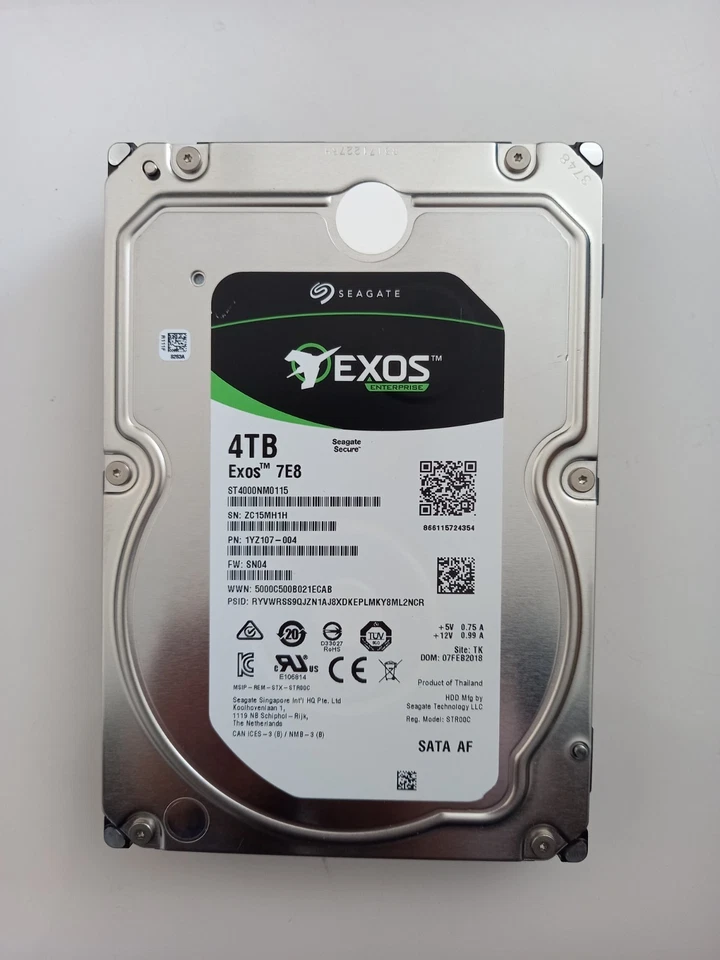 Seagate Exos ST4000NM0115 4TB SATA 3.5'' 7.2K 128MB HDD/Used-Good/100% Health - Image 8