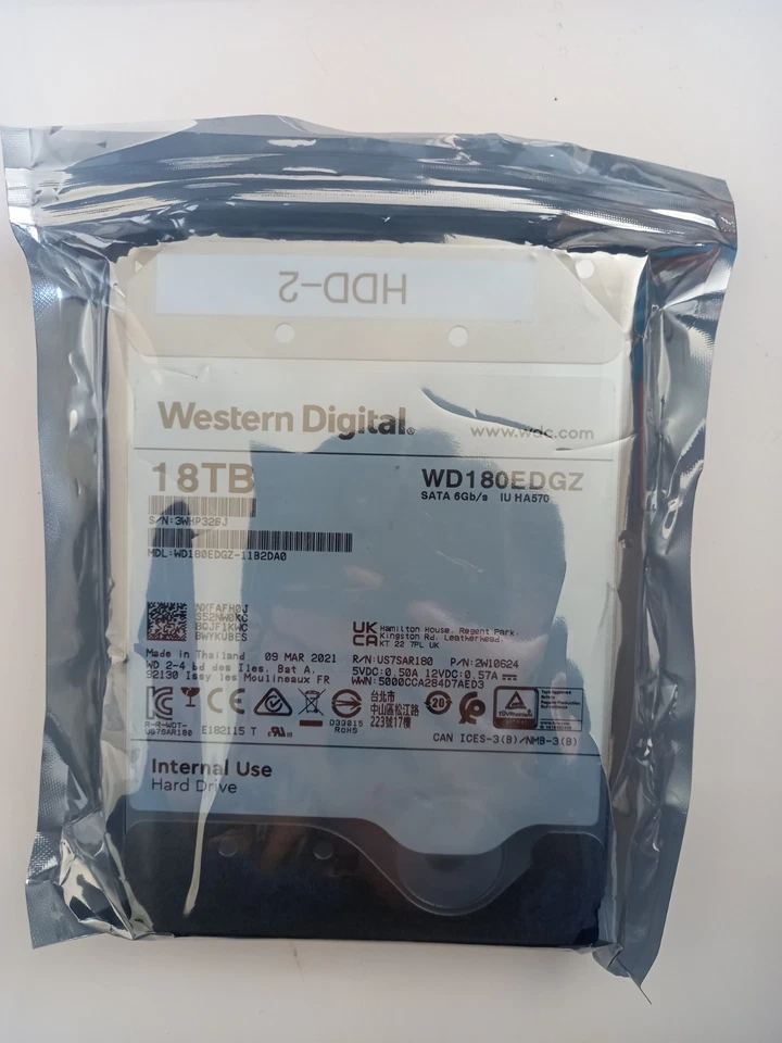 Western Digital 18TB 3.5" SATA HDD 7200RPM WD180EDGZ Low Used-Good/100% Health - Image 7