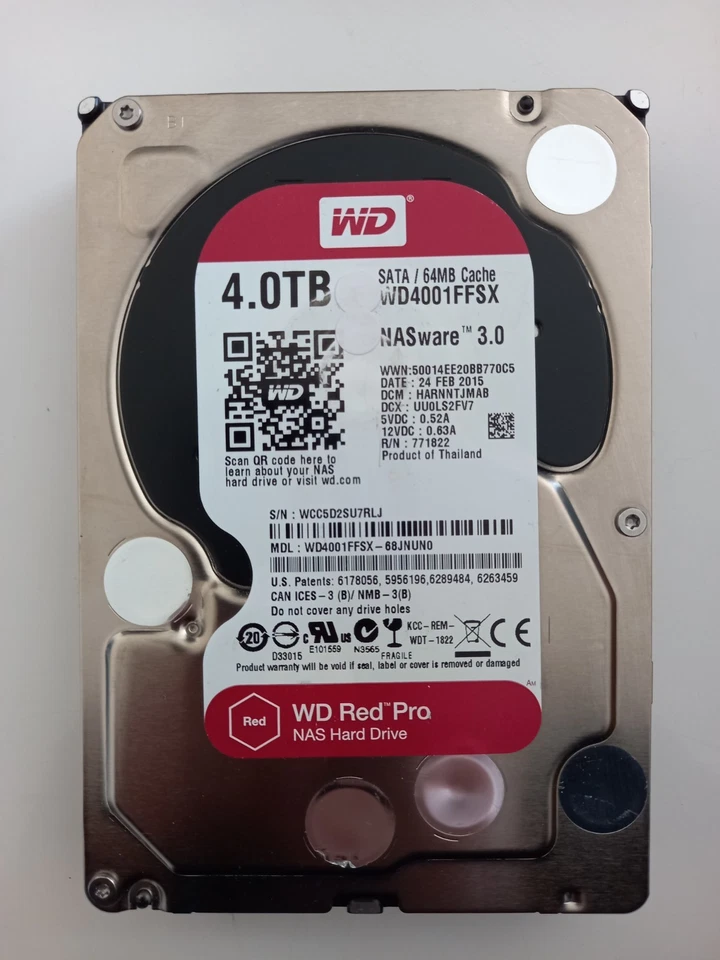 WD RED PRO WD4001FFSX 4.0TB SATA / 64MB CACHE, 3.5/Used-Good /100% Health - Image 10