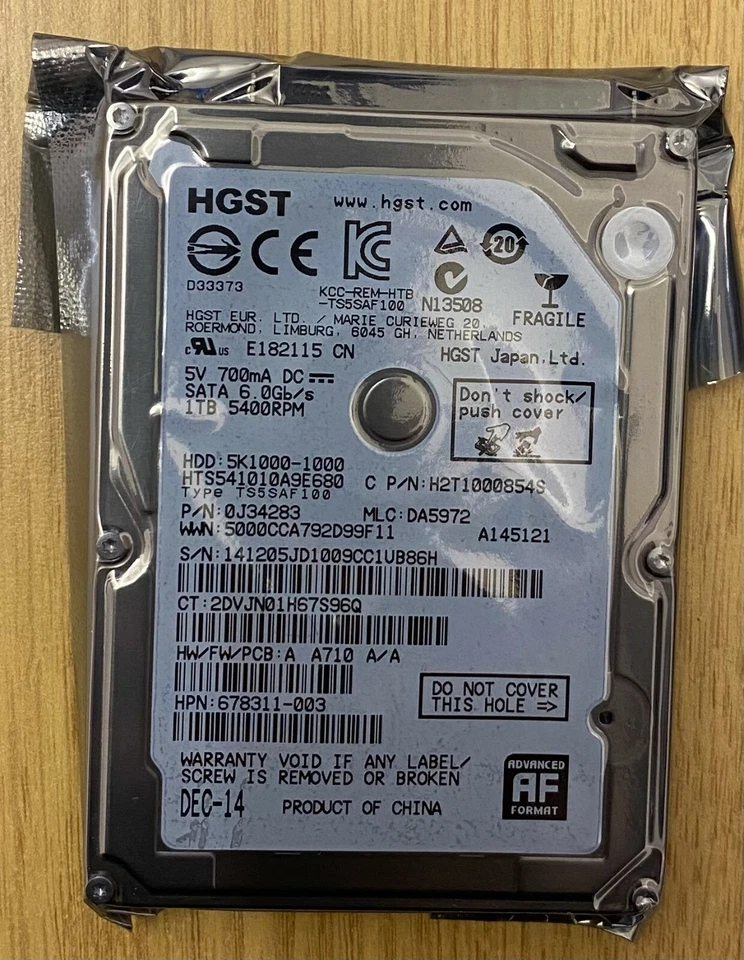 HGST 1TB 5400RPM 32MB 2.5" Internal Hard Drive 1 TB Laptop HDD - Image 5