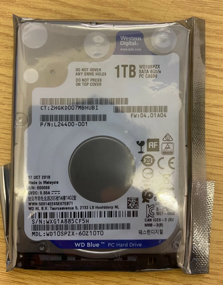 Western Digital Blue 1TB SATA 2.5" Laptop Hard drive HDD 5400 RPM. - Image 33