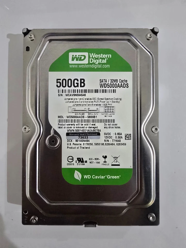 WD Green 500GB WD500AADS 3.5 " SATA Internal HD CCTV DVR-Brand New Sealed - Image 7