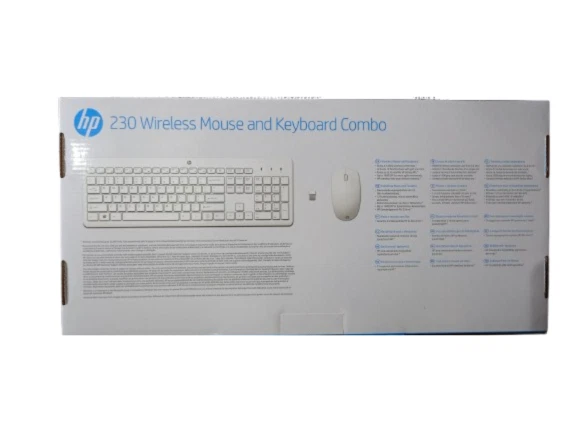 HP 230 Wireless Mouse and Keyboard Set White, Full Size RF Numpad QWERTY/Sealed - Image 23