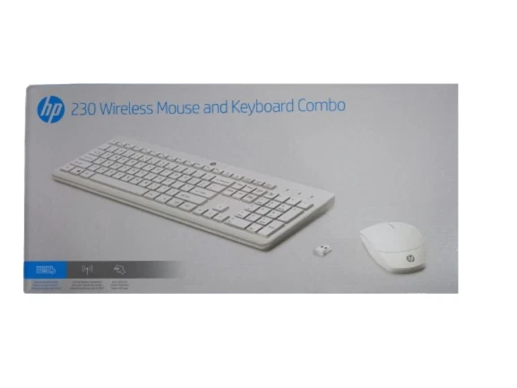 HP 230 Wireless Mouse and Keyboard Set White, Full Size RF Numpad QWERTY/Sealed - Image 30