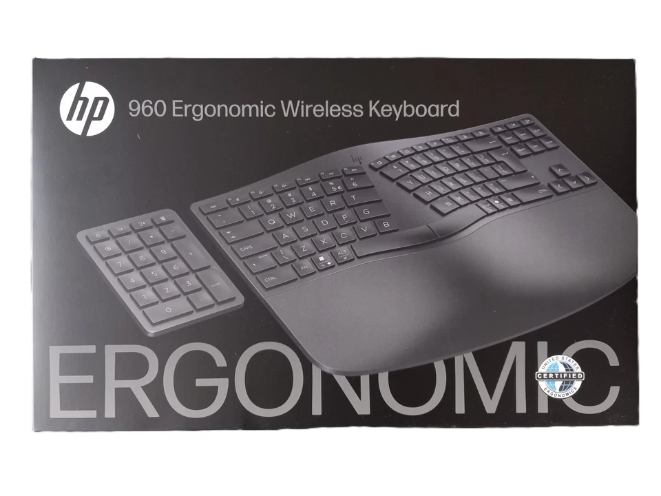 HP 960 Ergonomic Split Layout Wireless Keyboard/ New-Sealed - Image 7