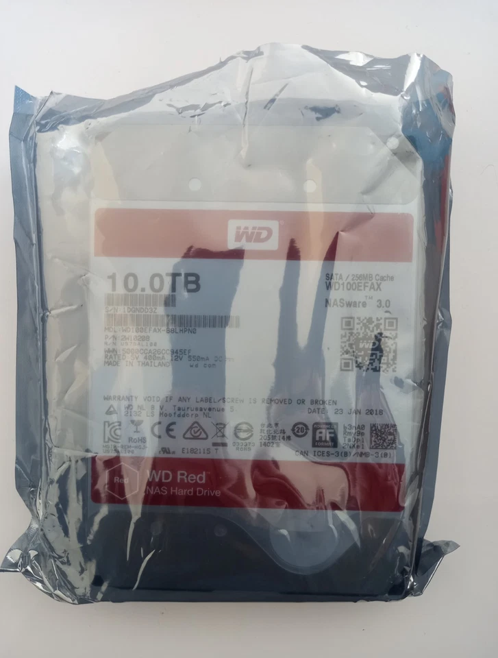 WD Red 10TB 3.5" SATA 5400RPM Hard Disk HDD WD100EFAX/Used-Good/ 100% health - Image 8