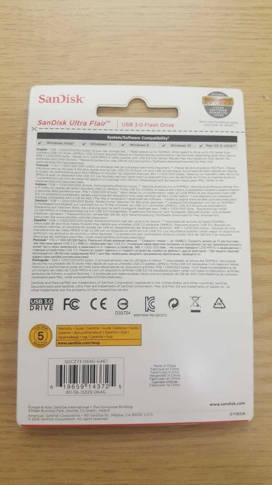 SANDISK Ultra Flair USB 3.0 Flash Drive /64GB - Image 21