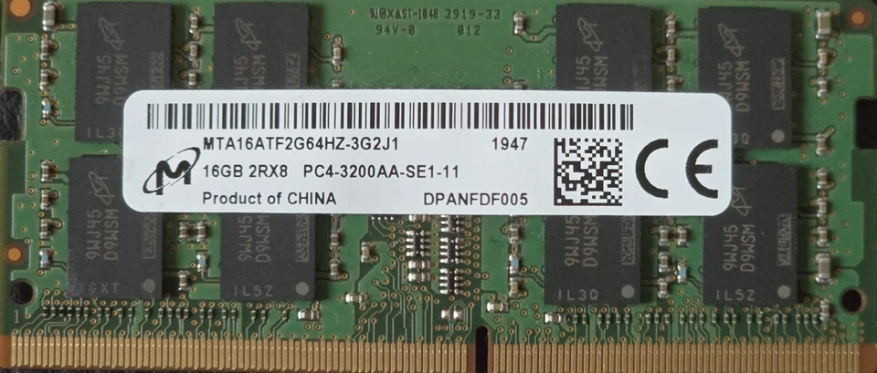Micron 16GB SO-DIMM MTA16ATF2G64HZ-3G2J1/ Good - 100% Health - Image 9