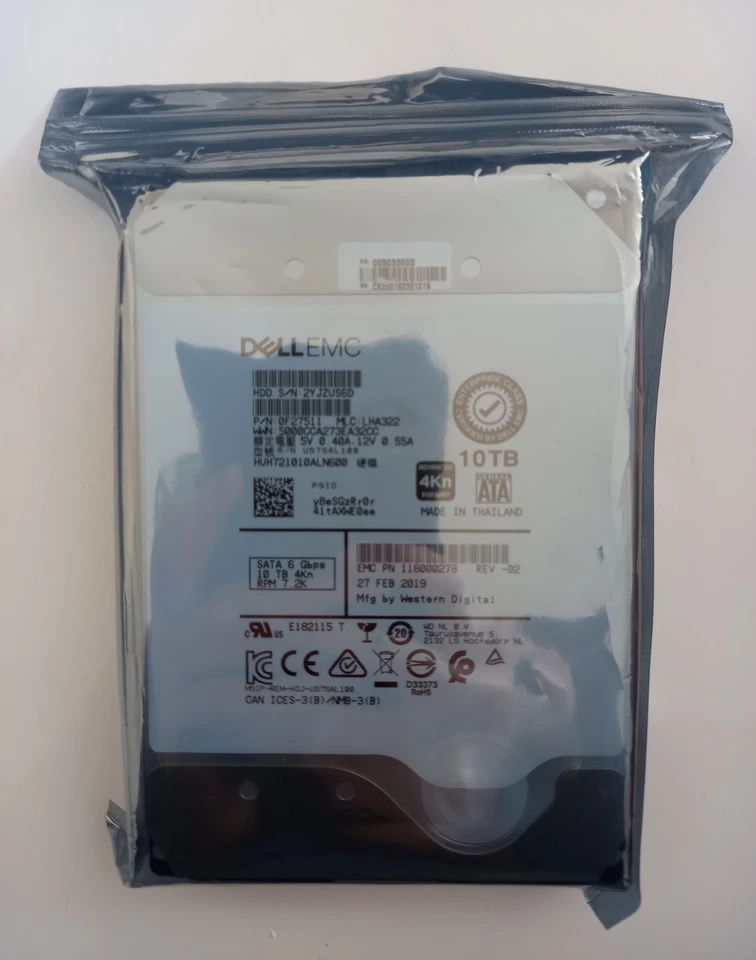 Dell EMC 10TB 7.2K 3.5" SATA HDD HUH721010ALN600/Slightly Used-Good/100% Health - Image 9