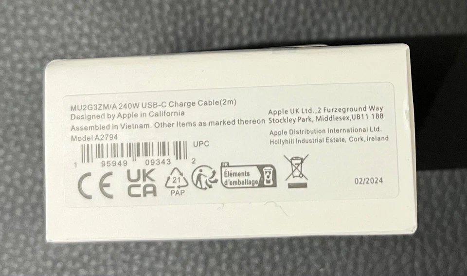 Apple 240W USB-C Super Fast Charge Cable 2m Brand New Sealed Box - Image 14