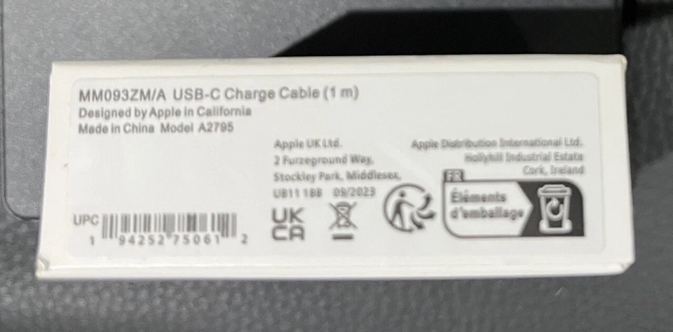 Apple 1M USB C to USB C Cable A2795 - MM093ZM/A/ Brand New-Sealed - Image 24